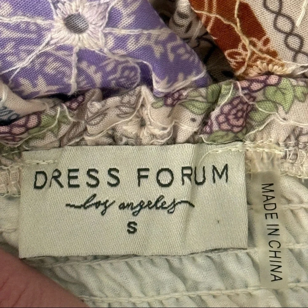 Dress Forum Los Angeles Maxi Gown Floral Patchwork Boho Hippie Cottagecore Fairy - Picture 10 of 16